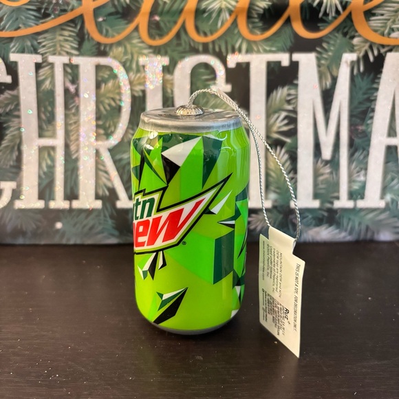 NWT  Mtn Dew Can Of Soda Pop Christmas Tree Ornament For the Mtn Dew Lover! - Picture 3 of 5